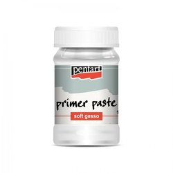 Pentart Primer paste soft gesso, Základná pasta jemná, 100 ml - biela