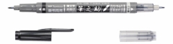 Tombow Fudenosuke popisovač na kaligrafiu, čierny a šedý