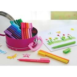 Faber-Castell Connector Popisovače s klipom, sada 33 ks - Kabelka