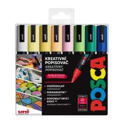 UNI Posca PC-5M Popisovač, sada 8 ks - Spring/jarné odtiene