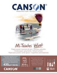 Canson Mi-Teintes VELVET Skicár, 32 x 41 cm, 430 g/m², 12 listov