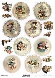 ITD Ryžový papier na decoupage A4 - Deti v zime 2/ 1490