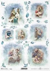 ITD Ryžový papier na decoupage A4 - Narodenie Ježiška / 1626