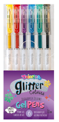 Colorino Glitter Colours, Gélové perá glitrové, sada 6 ks