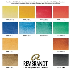 Royal Talents Rembrandt Akvarelové farby, sada 12 ks - monopigment