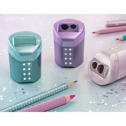 Faber-Castell RollOn Sparkle Strúhadlo dvojotvorové  so zásobníkom, 1 ks