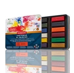 Derwent Inktense Blocks XL, akvarelové bloky, sada 12 ks