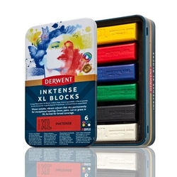 Derwent Inktense Blocks XL, akvarelové bloky, sada 6 ks
