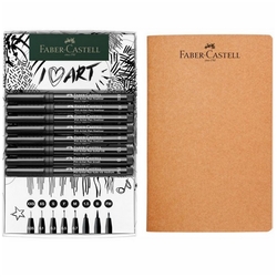 Faber-Castell Sketch Set Sada 8 linerov Pitt Artist Pen + skicár A6