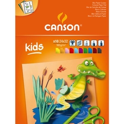 Canson Kids Skicár, 24 x 32 cm, 185 g/m², 10 listov - farebné listy