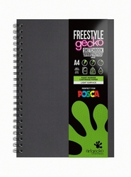 Artgecko Freestyle Posca, Skicák A4, 250 g/m², 30 listov