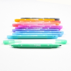 Tombow TwinTone popisovače, sada 12 ks - pastelové farby