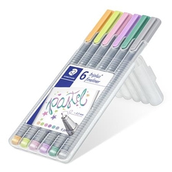 Staedtler Triplus Pastel liner, sada 6 ks - pastelové farby