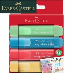 Faber-Castell Zvýrazňovač Pastel 1546/4, sada 4 ks - pastelové odtiene