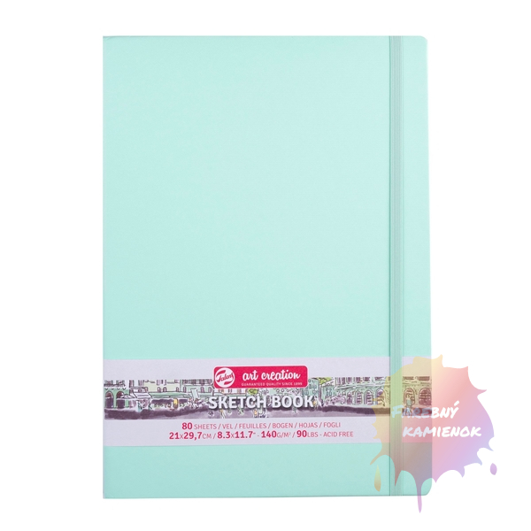 Royal Talents Art Creation Sketch Book, Skicár, pevná väzba - mätovo zelená