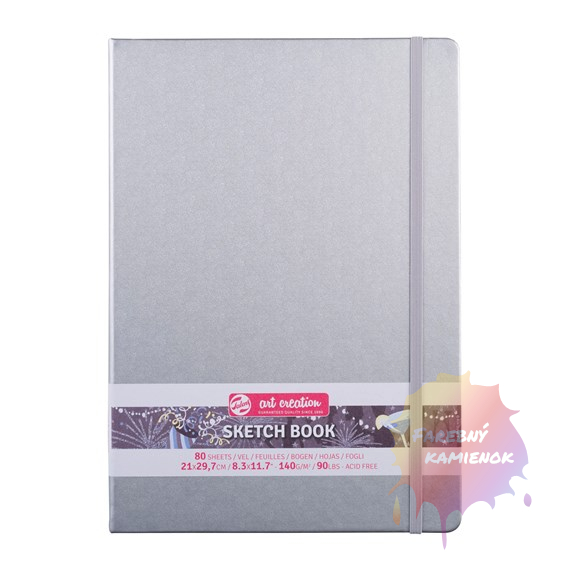 Royal Talents Art Creation Sketch Book, Skicár, pevná väzba - strieborný