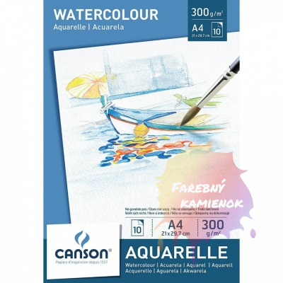 Canson Aquarelle Skicák A4, 10 listov, 300g/m2