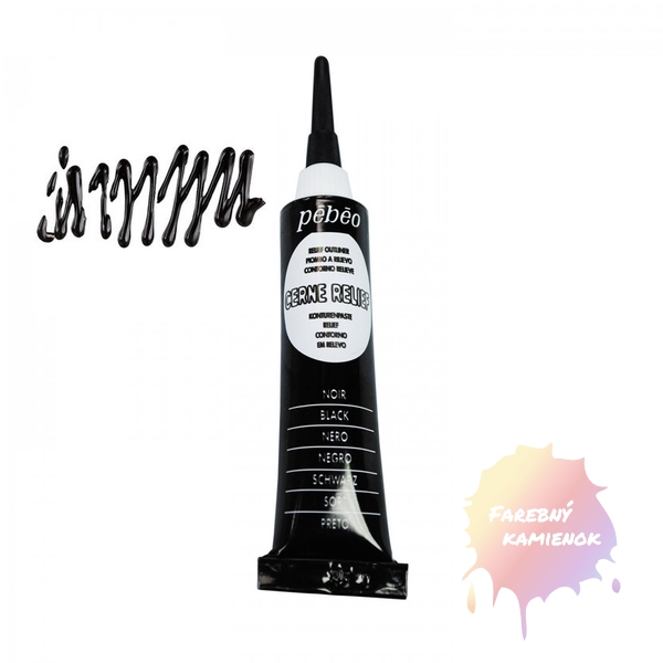Pébéo Cerne Relief Kontúra k farbám na sklo, 20 ml