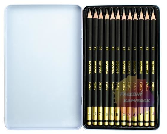 Kores Grafitové ceruzky, sada 12 ks