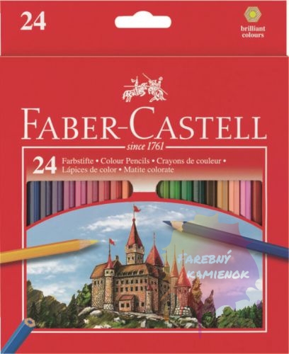 Faber-Castell pastelky sada 24 ks, šesťhranné