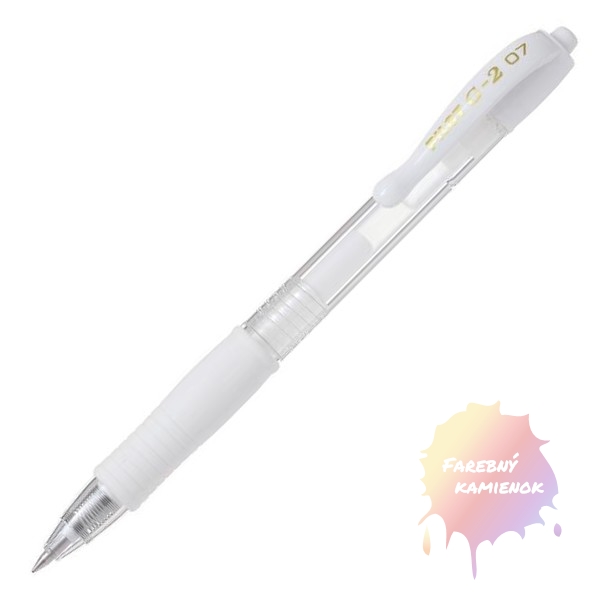 PILOT "G-2" Gélové pero, 0,32 mm, biele"