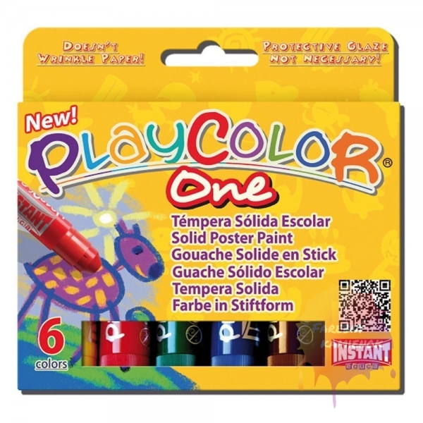 Playcolor temperové farby v tube 6 ks
