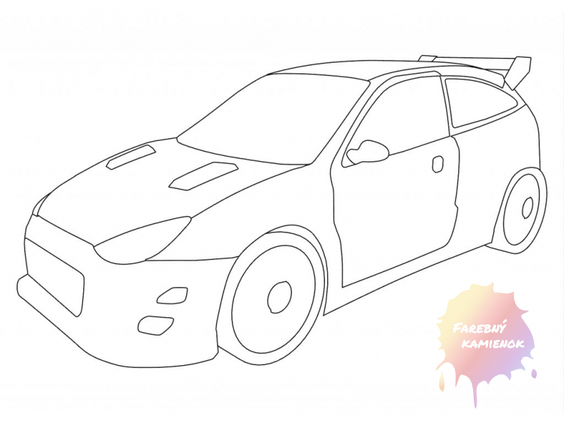 Šablóna na pieskovanie - Rally auto