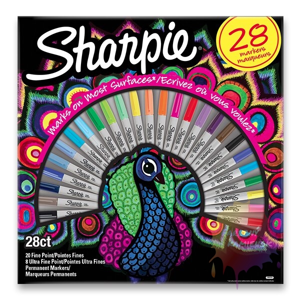 Sharpie Peacock Fine+Utrafine Popisovač permanentný, sada 28 ks