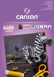 Canson Kids Skicák A4, 220 g/m², 10 listov - čierny