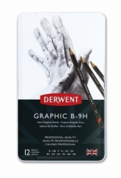 Derwent GRAPHIC Hard, sada ceruziek 12 ks