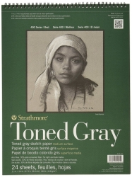 Strathmore Toned Gray Skicár 27,9 x 35,6 cm, 118 g/m², 24 listov